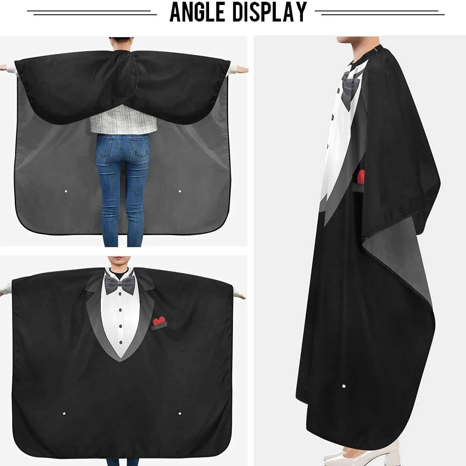 Spot Barber Shop Shawl Set Pattern Professional Salon Barber Shirt Anti static Barber Apron Barber Styling Tool W240814