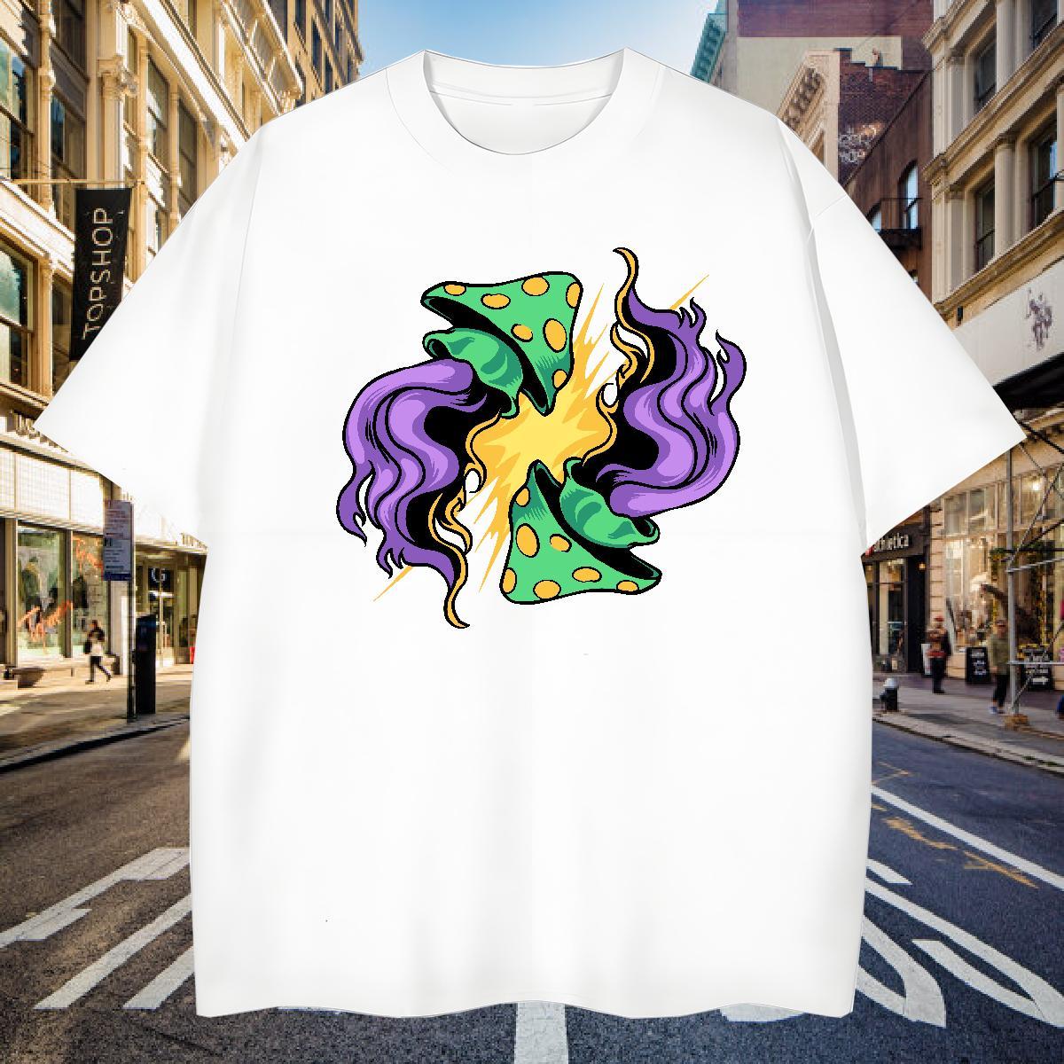 Men T Shirts 100% Cotton 230g mushroom Sport Round Neck Short Sleeve Custom Print Plus Size Men Tshirts Fashion Designer TOP Quality Wear