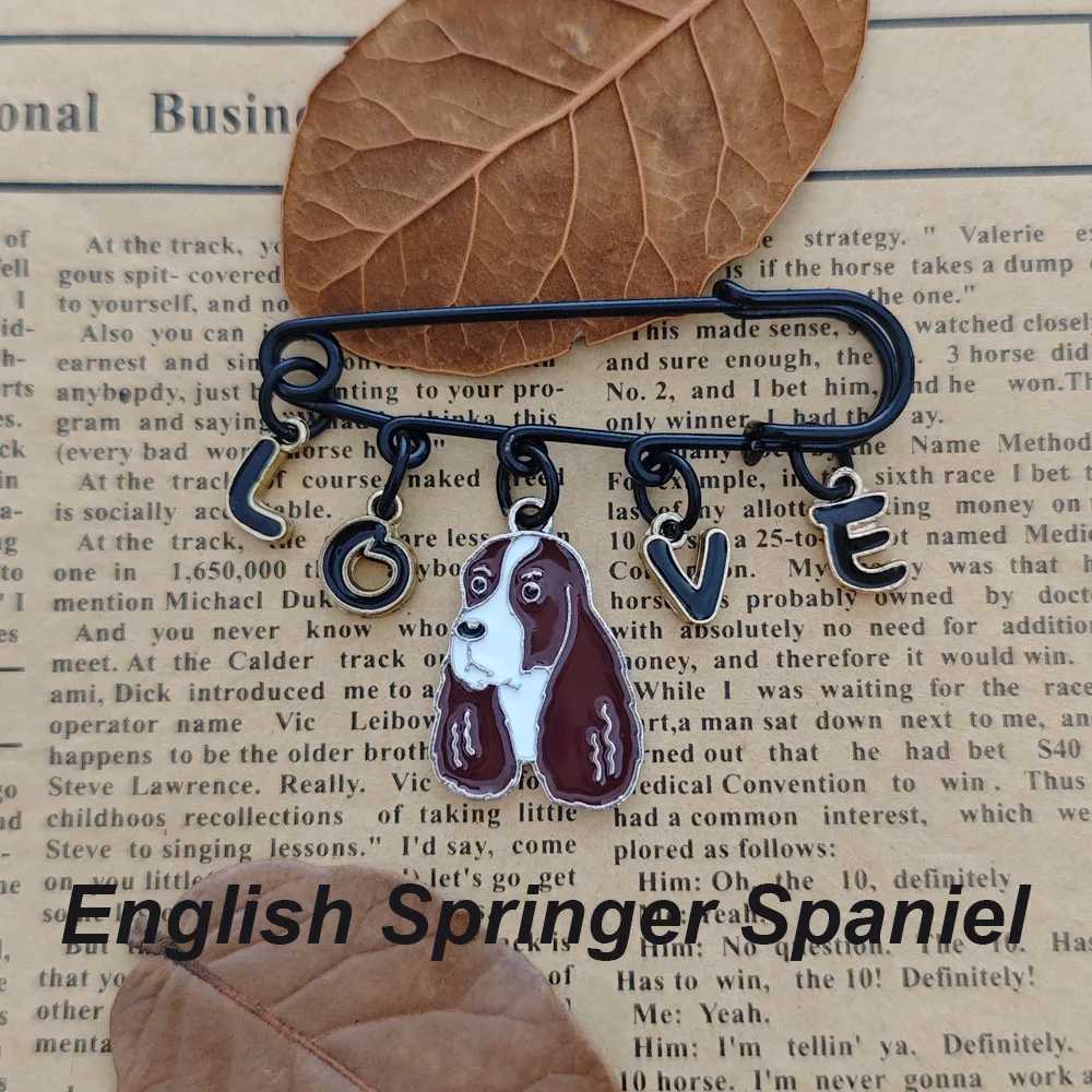 Pomeranian dog animal brooch stone long brooch puppy pet lover gift W240815