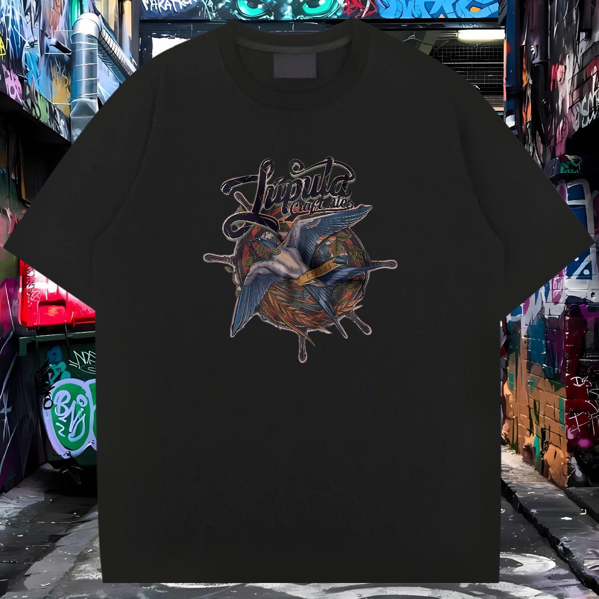 TOP Quality T-Shirts for Men bird Breathable Crew Neck Sports Casual Custom Printed 230g Cotton Men Tops Tees 2024 New Top Tees