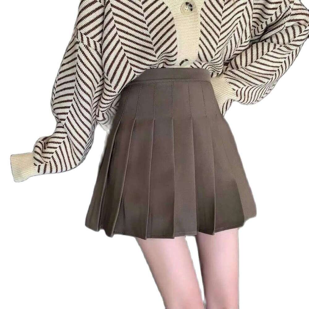 women's 2024 pleated summer high waisted zipper girl dancing JK mini skirt fashion student A-line Faldas