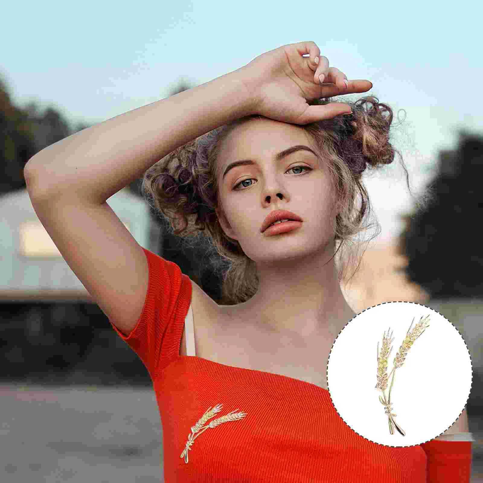 Brooch Pants exquisitely decorated alloy cute shape Brooches wheat spike brooch decorated copper corset W240815