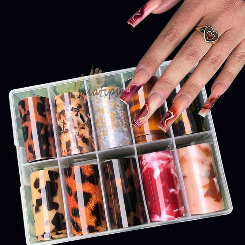 Design Nail Art Print Nail Foils Stickers Decal Sliders Transfer Foil WrapTips DIY Manicure DecorationXJ240814