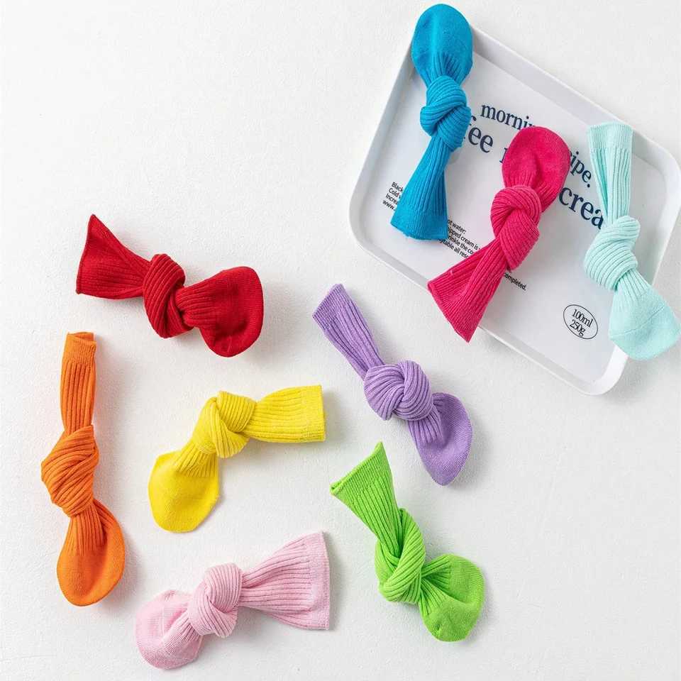 8 pairs of childrens socks cotton blend breathable knee length socks solid color cute dress socks dopamine dress W240814