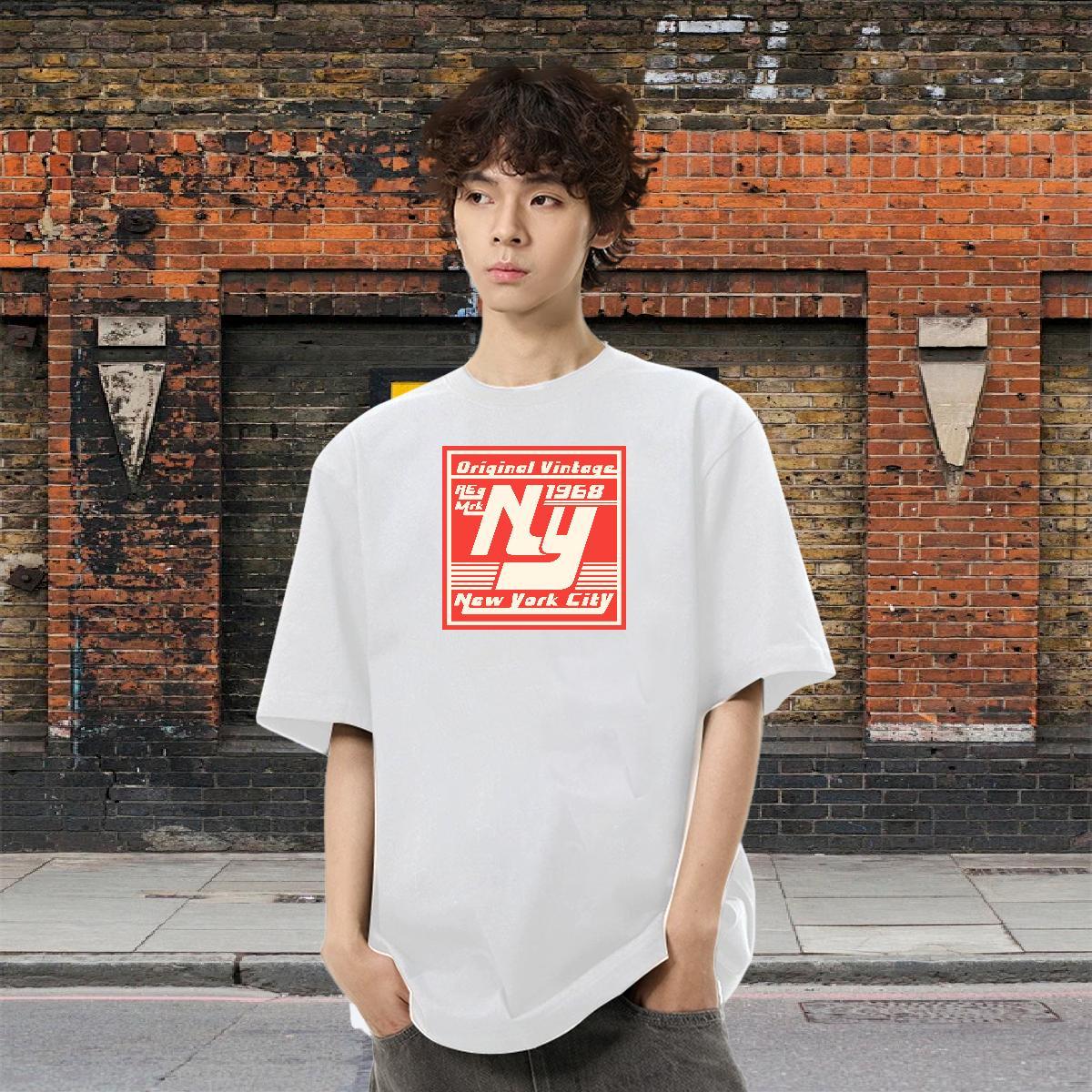 Designer Men Tshirts Street wear Hip Hop 230g Cotton DIY Printed Breathable Short Sleeve letter T Shirts Men Custom Top Tees