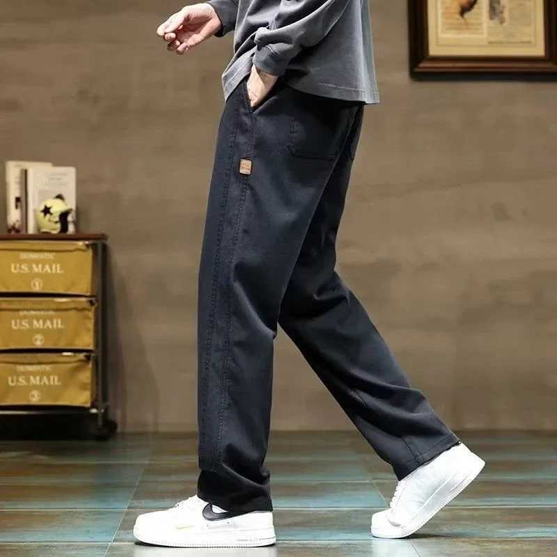Summer pocket thin dress mens pants work straight pants loose casual mens streetwear cheap aesthetic hot pantsW240725
