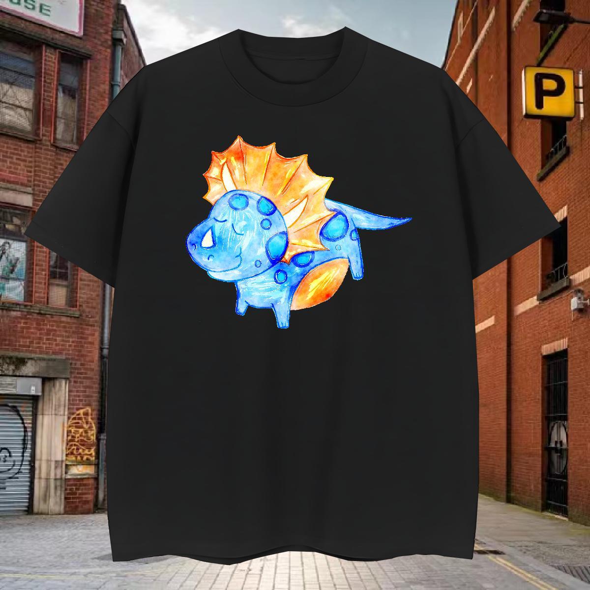 Designer T-Shirts dog Round Neck Short Sleeve Sport Anime Print 230g Cotton Men Tees Fashion Tops Shirt
