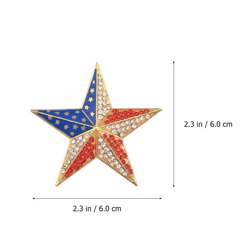 2 pieces of American flag brooch creative alloy badge clothing prop decoration Rhinestone national small gift W240815