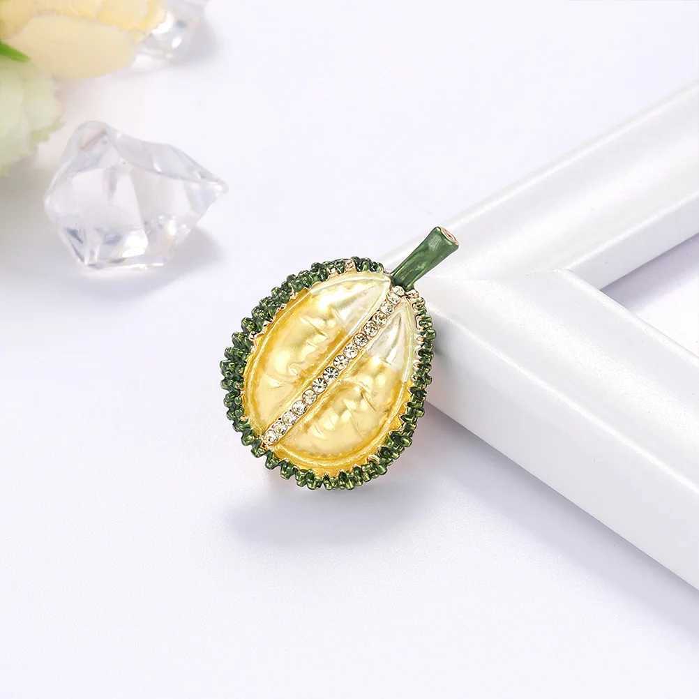 1 creative durian shaped brooch fashionable clothing brooch pants accessory cute tight corset simple brooch (yellow) W240815
