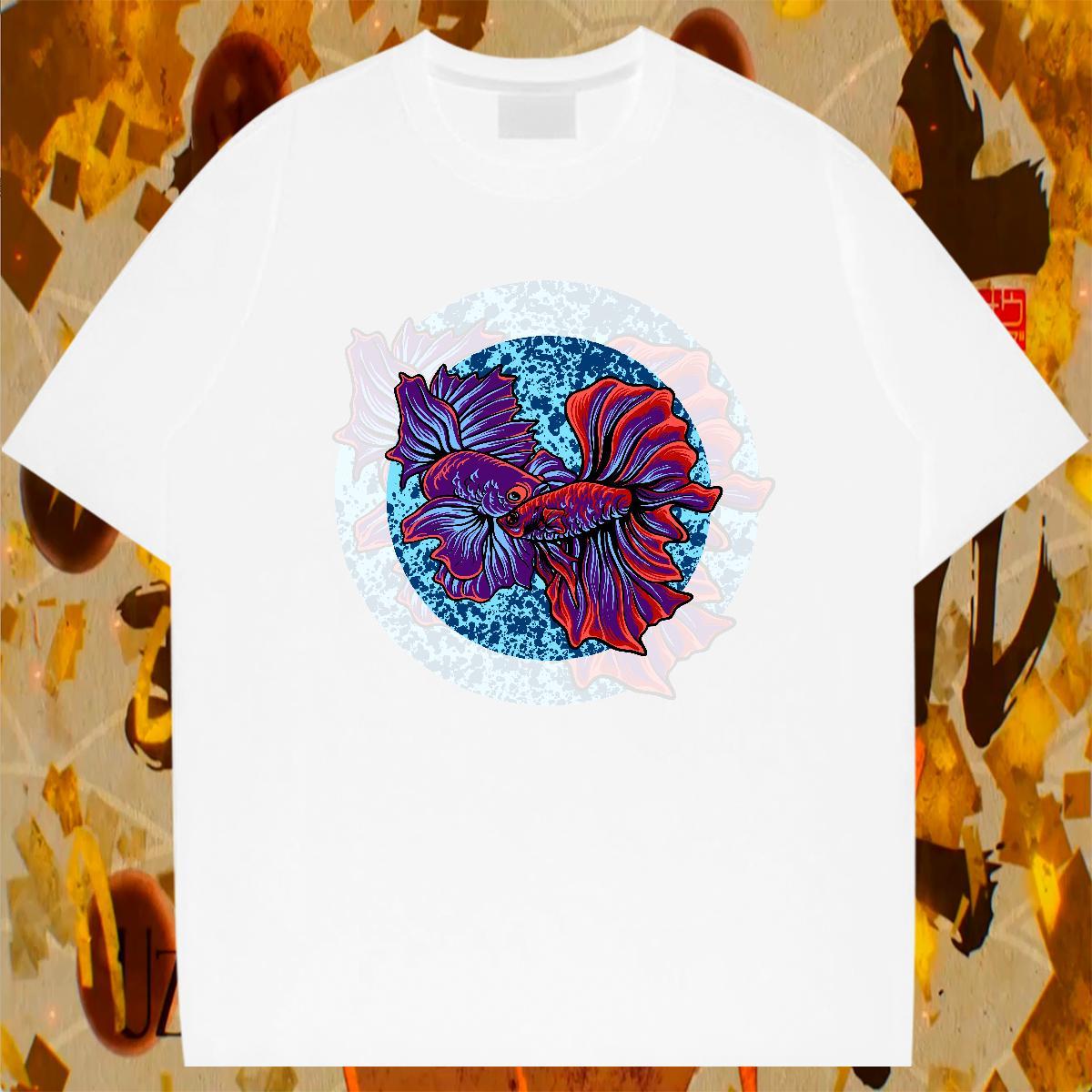 Popular T-Shirts for Men O-Neck Short Sleeve Daily Outfit Graphic 230g 100% Cotton Mens Tshirts Custom Wear