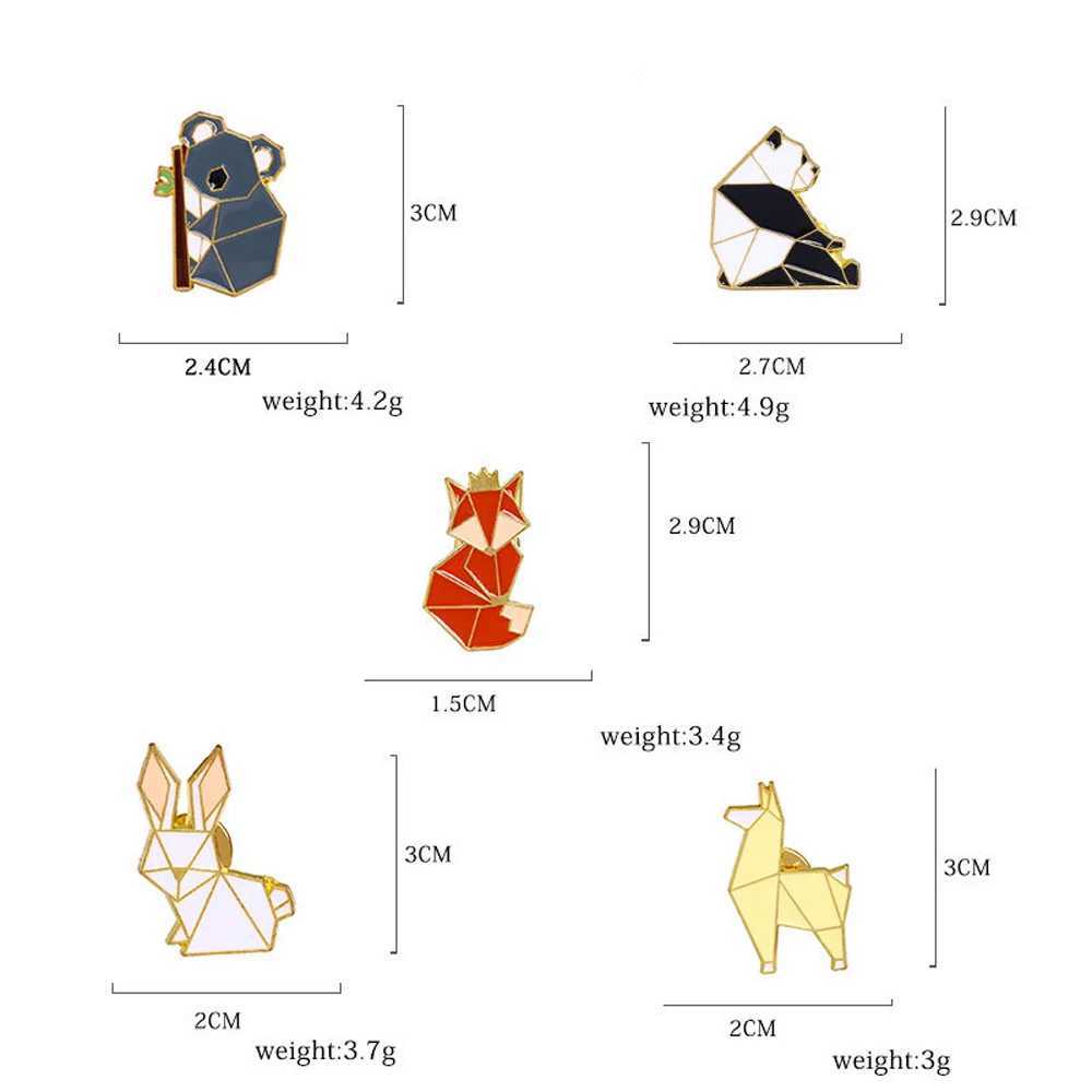 Cute animal chest womens fashionable enamel acrylic fox rabbit panda alpaca koala small badge cartoon pin brooch decoration W240815