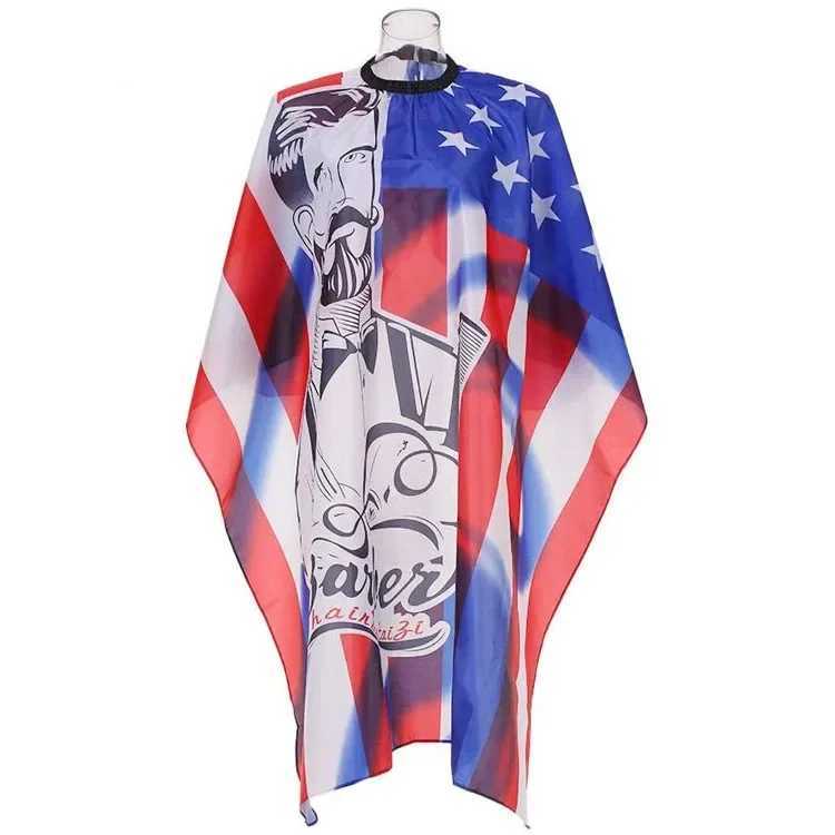 Hairdressing Coth pattern hair cutting waterproof cloth salon hairdresser Cape professional hair stylist retro beauty release W240814