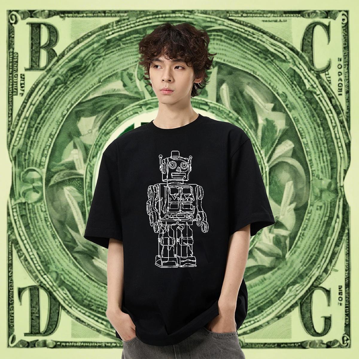 Cool Design Tshirts Anime Printing Street 100% Cotton 230g Cartoon Print Crew Neck ET Men T Shirts Fashion Polos