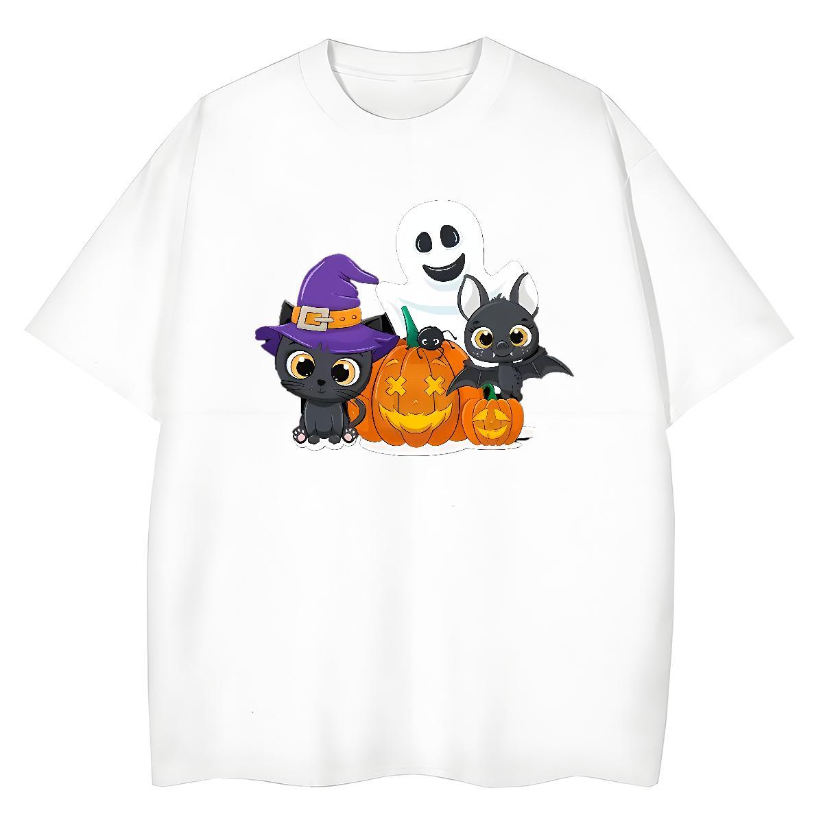 Comfortable T Shirt For Man pumpkin Breathable Short Sleeve Sport Custom Print Oversized 230g Pure Cotton Couples T Shirts 2024 Designer Tshirts