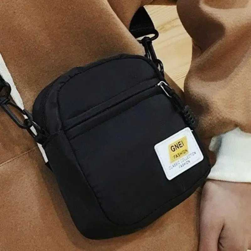 Fashionable and simple womens nylon cross body bag casual mini square bag Korean style single shoulder sling W240813