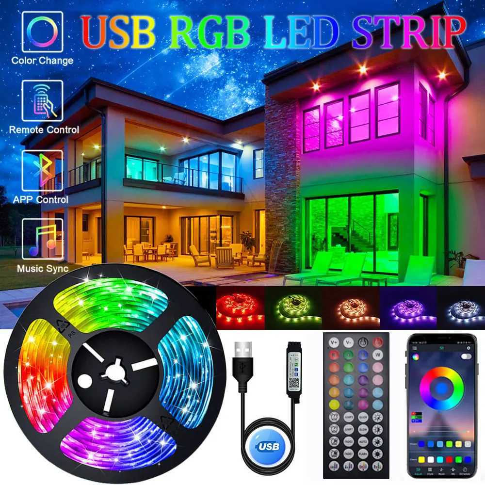5050 5V Usb Rgb Led Strip Light 5M 10M Ice String Led Tape Band Wifi Bluetooth Led Chain Lighting For Children Room wall Kitchen CL240815