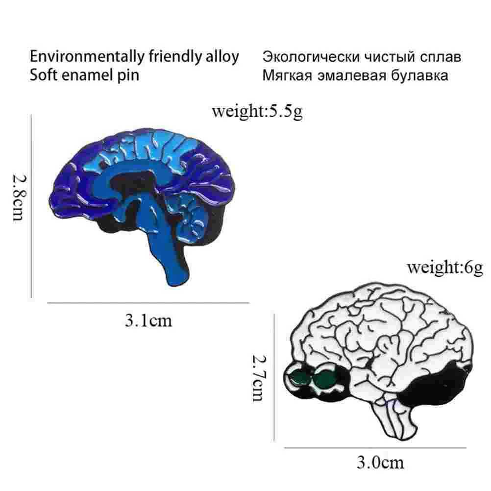 4 Scarf Clips Unique Brain Enamel Womens Brooch Body Brooch Cartoon Corset Hat Decorative Clothing Rotation W240815