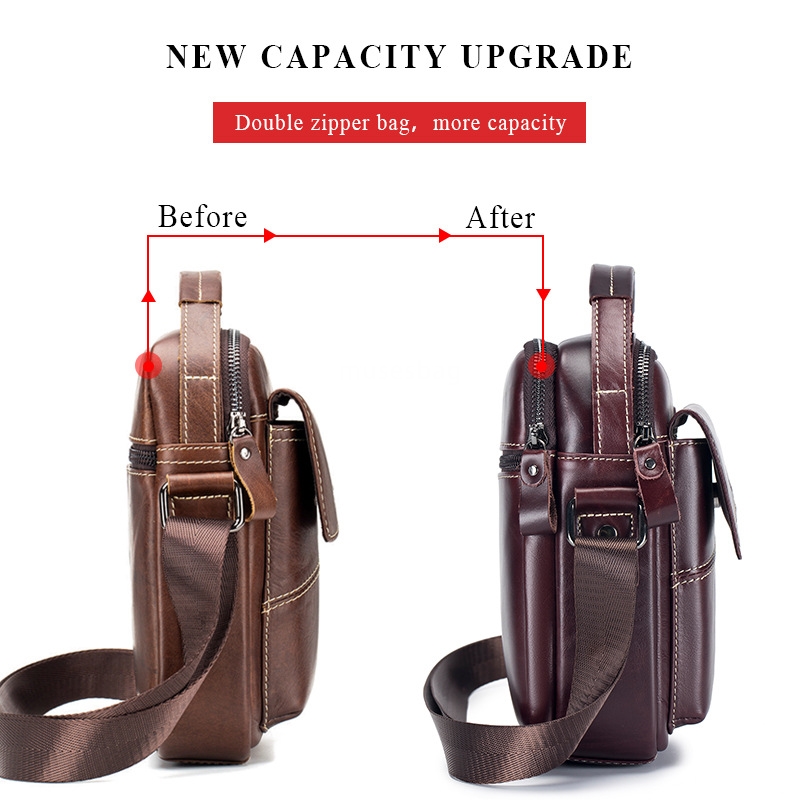 New high quality first layer cowhide new men's single shoulder crossbody bag cross-border Europe and the United States men's retro foreign t