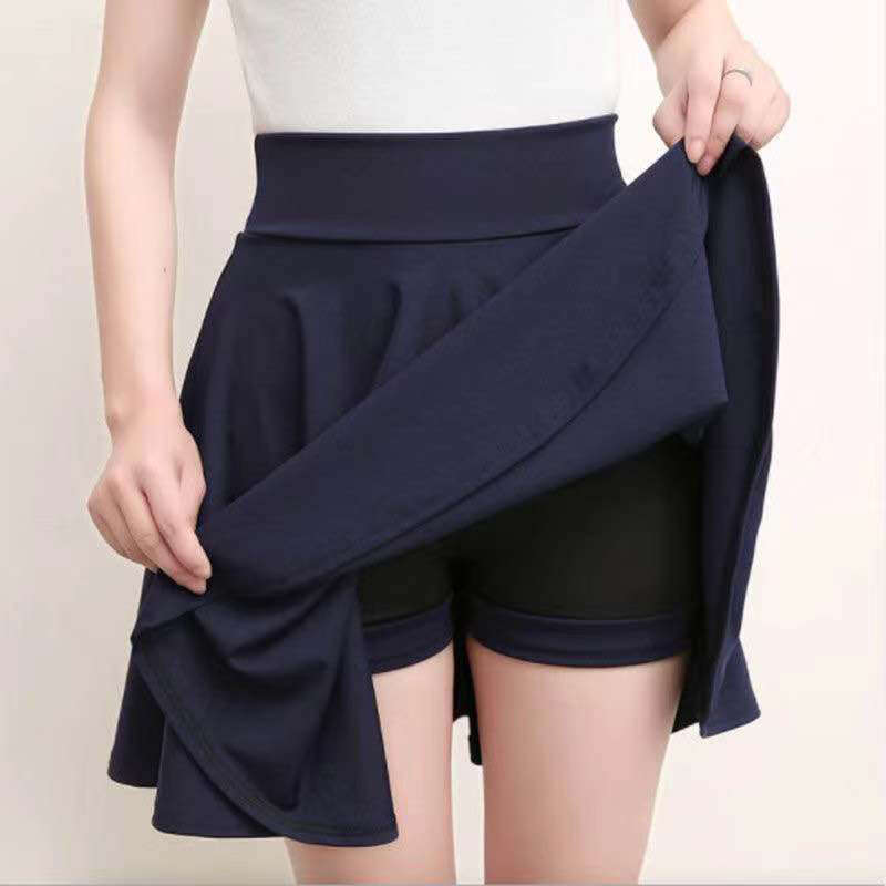 Waist High Shorts Women Oversize Black Basic Fashion Skirts Elegant Tennis Draped Pleated Dress Korean Haruku Clothes