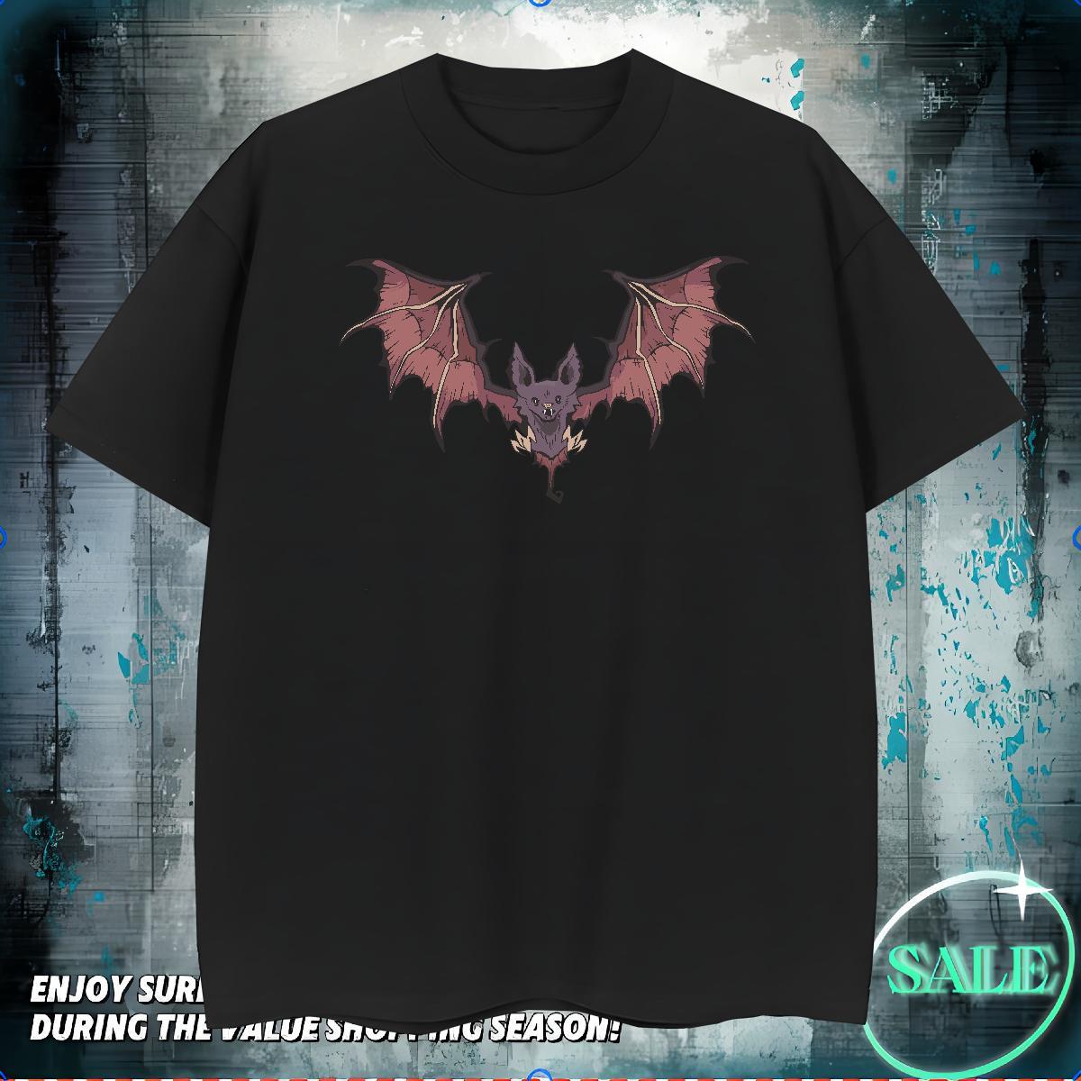 T Shirts Men 230g Pure Cotton bat Anime Printing Street Short Sleeve Soft Custom Printed Tshirts Fashion Wholesale Clothes
