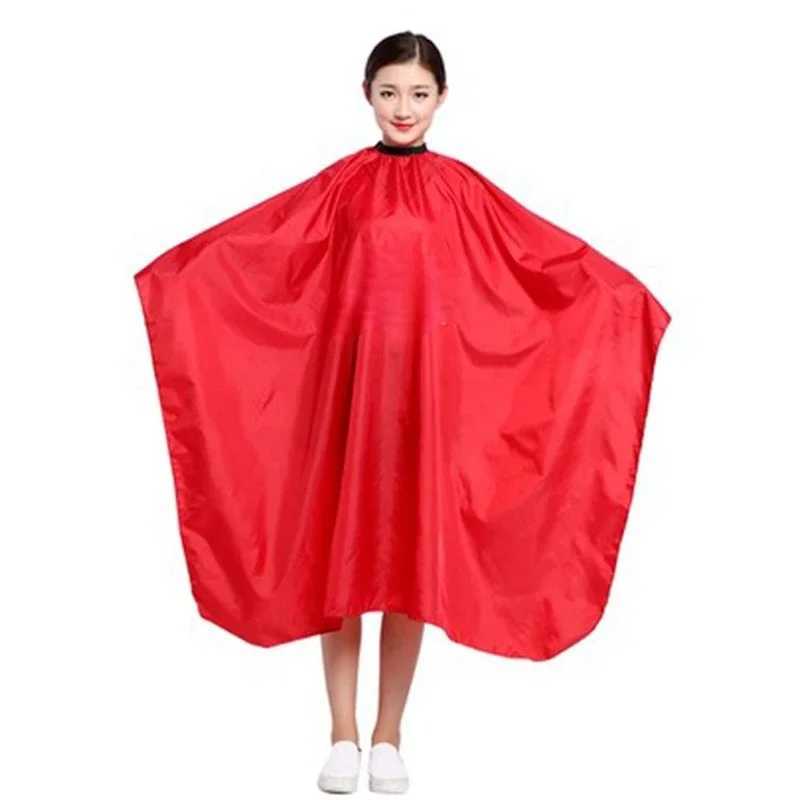 Professional barber opens the collar and releases the bag. Barber cloth bag protects the dress apron and hair salon accessories W240814