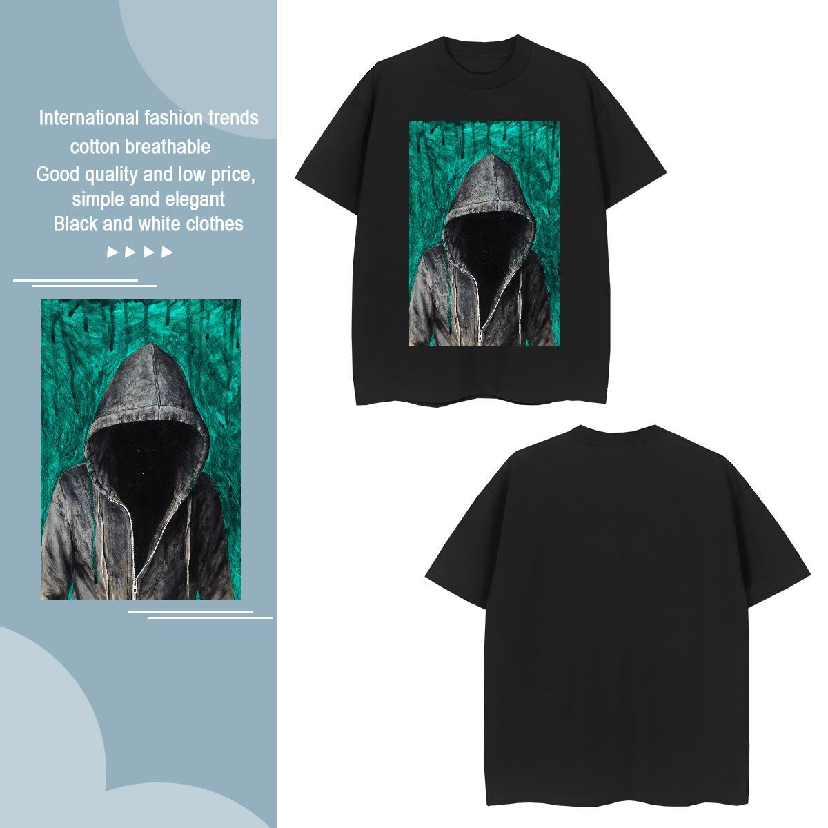 Men T Shirts 230g Cotton portrait Summer Casual O-Neck Short Sleeve Oversized 4XL Tshirts Custom Designer Top Tees