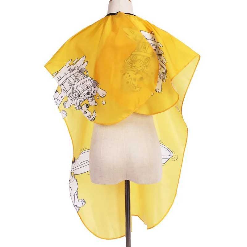 Childrens hairstyle Cape cartoon waterproof salon hairdresser hair wrapping dyeing apron childrens hair cutting soft cloth styling tool W240814