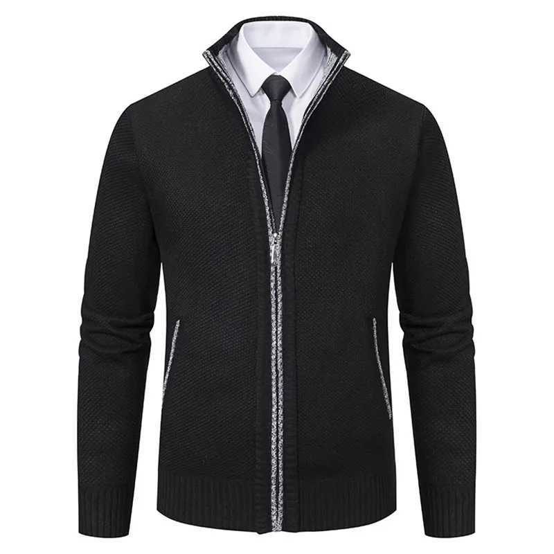 Vintage Knitted Cardigan Jackets for Men Winter Casual Long Sleeve Turn-down Collar Sweater Coats Autumn Fashion OuterwearXJ240814