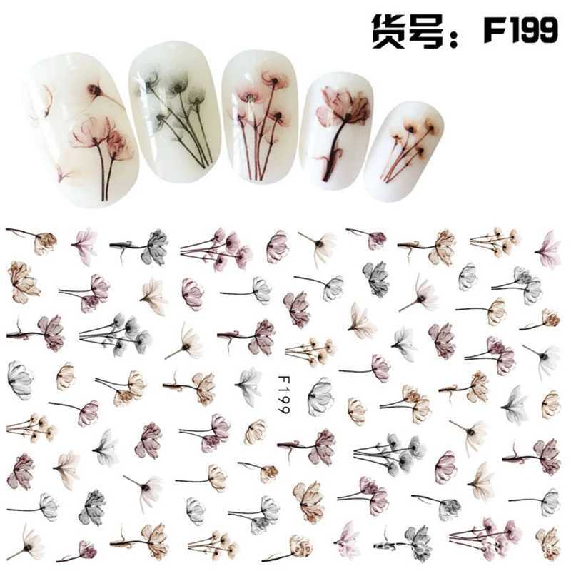 3D Dandelion Peach Blossom Maple Leaf Nail Sticker Nail Art Decoration Color Flower Nail Decal Nail Art Supplies Nail PartsXJ240814