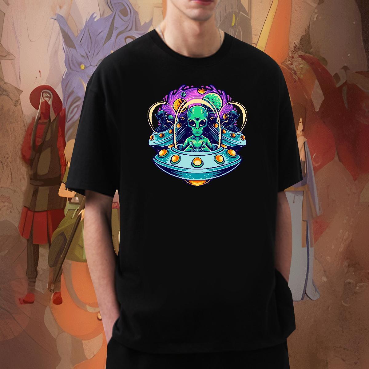 Classic Men Tshirts Outdoor 230g Cotton Cartoon Printing L-4XL Breathable Short Sleeve ET T-Shirts Free Shipping Clothings