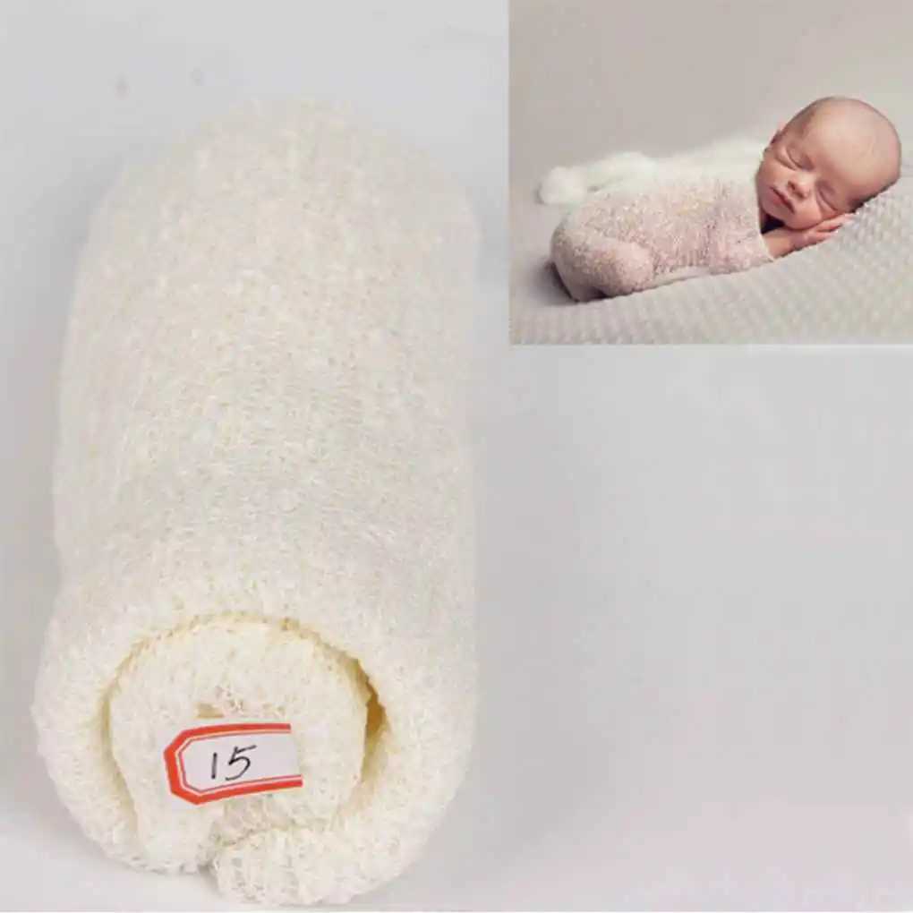 3 Colors Soft Baby Photography Props Blanket diapers Wraps Stretch Knit Wrap Newborn Photo Wraps Cloth Accessories Y240815