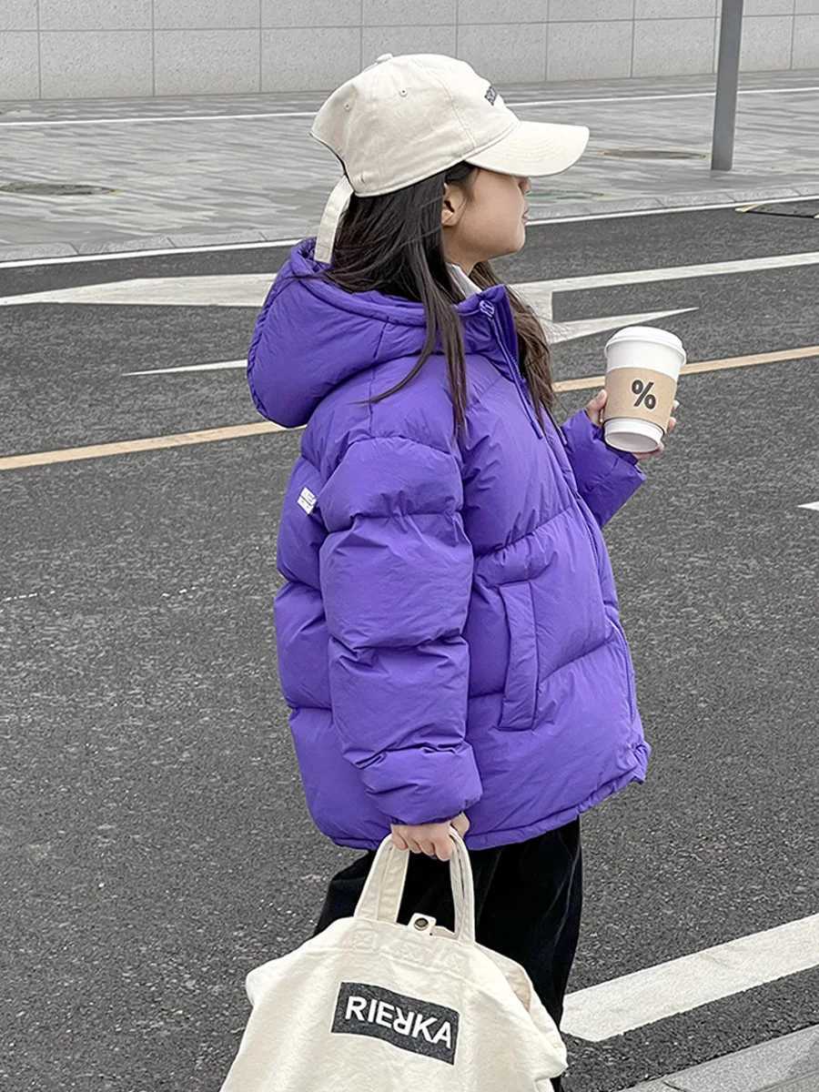 Warm white duck down jacket suitable for children and girls winter shorts childrens jacket Parka childrens cute jacket snow jacket XMP481 W240814