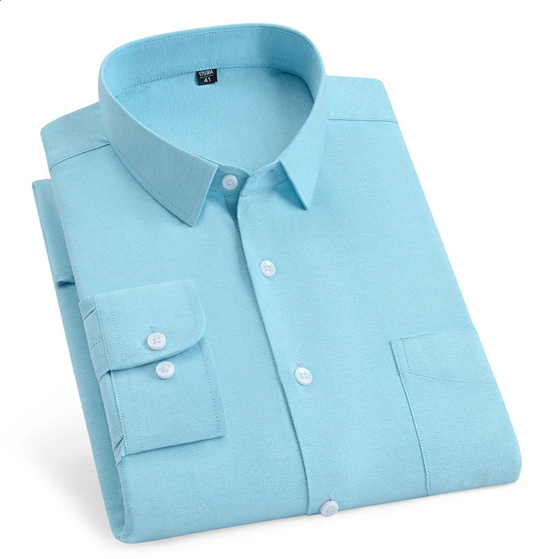 Mens Stripe Shirts Long Sleeve Autumn Fashion 100% Cotton Solid Business Formal Slim Fit Dress Shirt Plus Large Size 11XL 10XL 240814