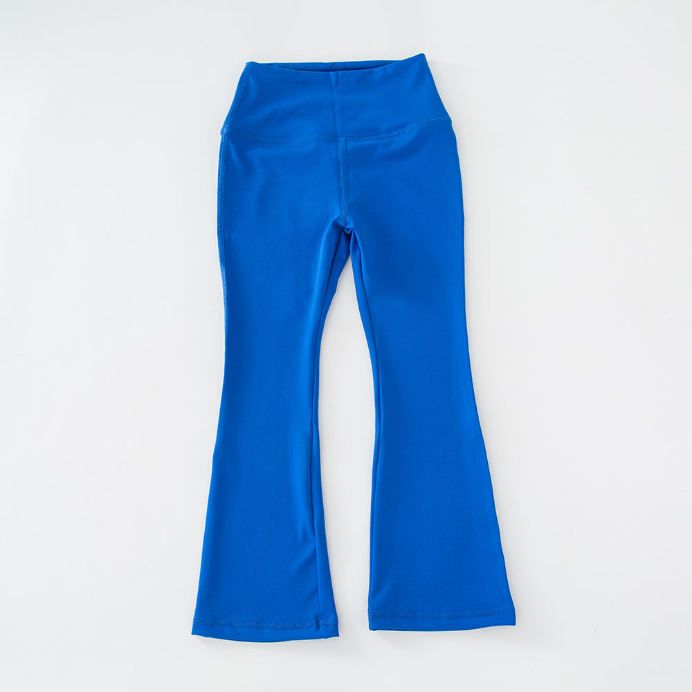 Uu-L3235 Spring Autumn Children's Sports Zipper Fashion Casual Coat And Bell Bottoms Fiess Pants Yoga Suit