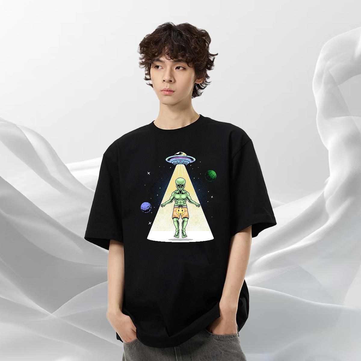 Popular Men Clothes T-Shirt Street wear Hip Hop 230g Pure Cotton Oversized 4XL Breathable Crew Neck ET T-Shirts DIY Clothings