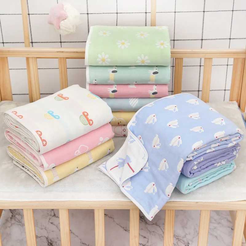 Baby Gauze Bath Towel Newborn Jacquard Six Layers Gauze Cover Blanket Summer Baby Kindergarten Towel Quilt Y240815