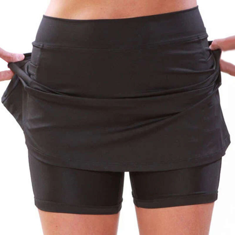 Women's 1pcs Summer Slim High Waist Short Solid Color Running Skirt with Pockets Tennis Golf Sports Hot Workout Shorts s