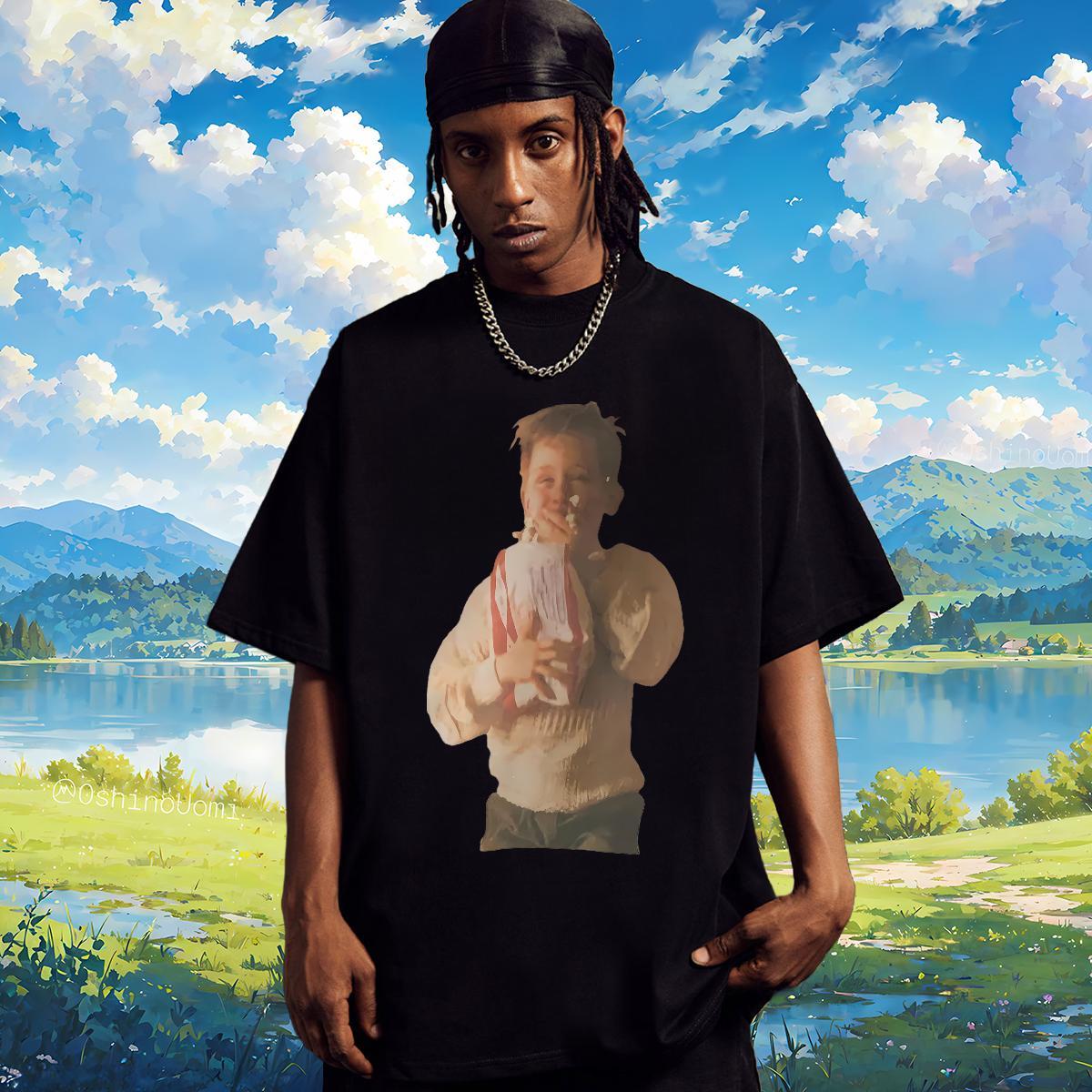 T Shirts Men 230g Pure Cotton portrait Beach Breathable Custom Cartoon Men Tees Fashion Designer Loose Tops