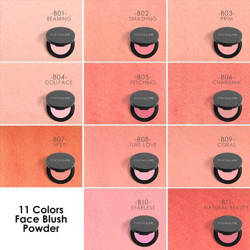 FOCALLURE 16 Color Blush Palette Makeup Nude Matte Blusher Bronzer Powder Palette Shimmer Face Blusher Palette Makeup Cosmetics Y240815