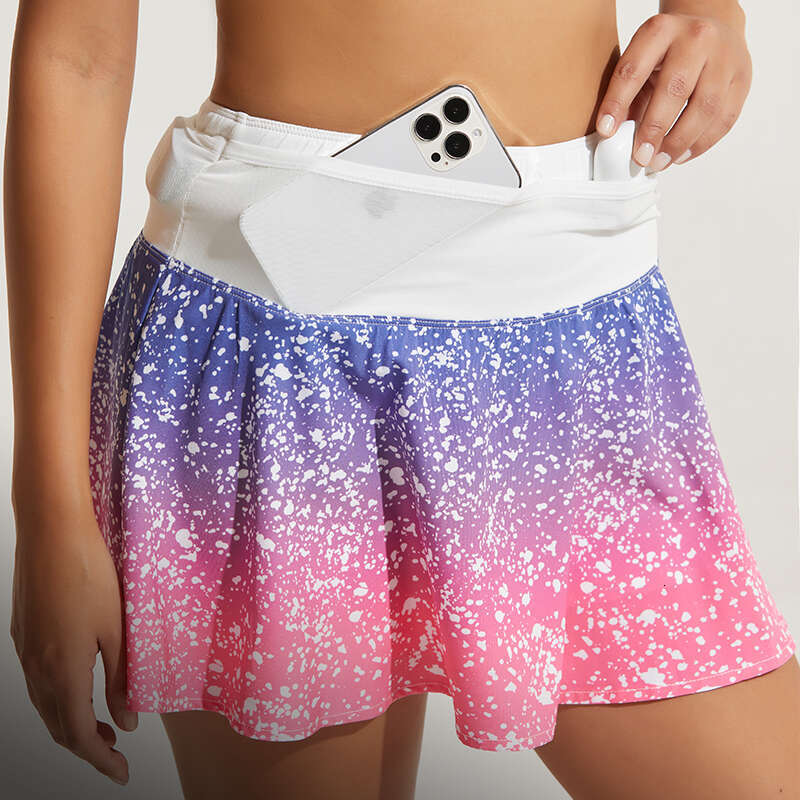 Tennis 2023 for Women Dance Fiess Printed Sports Skirts Female Golf Running Skort Active Athletic Yoga Skirt Short With Pocket