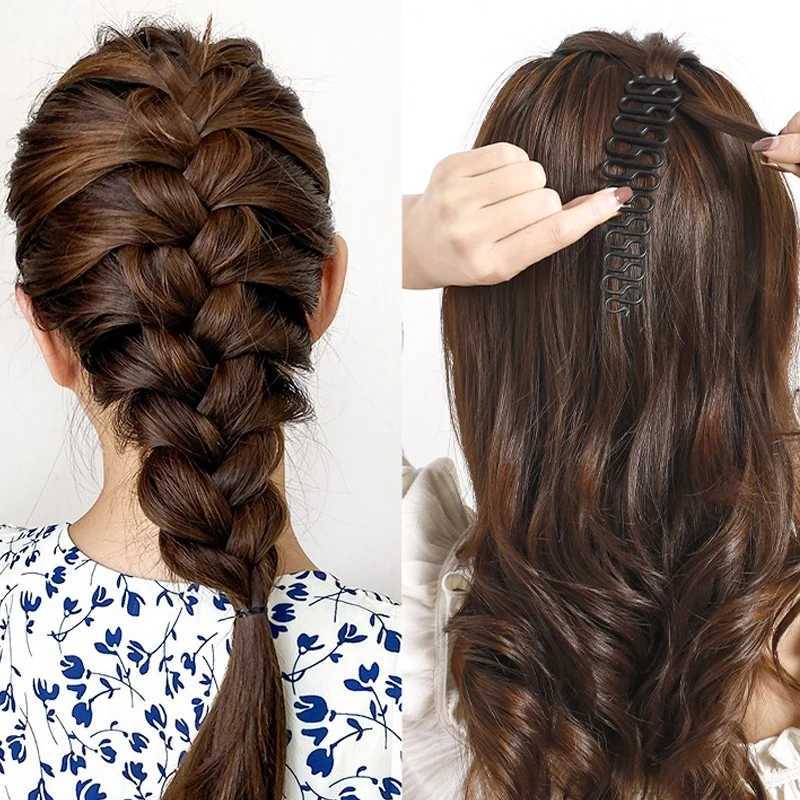 1-4pcs hair braiding roller hair braiding tool holder clip womens wave braiding tool braided hair twisted styling accessories 4style W240814