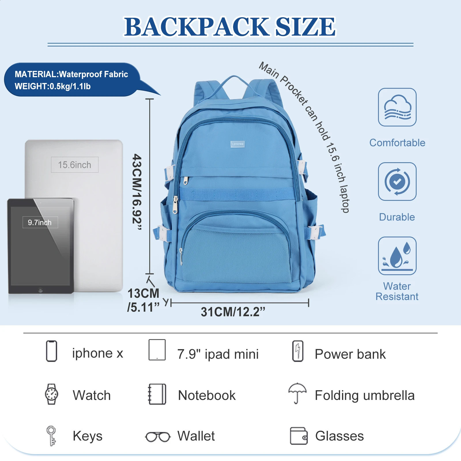Casual Backpack Waterproof Teenage Bookbag Nylon Fashion Student Backpack College Women Travel Backpack School Bag for 240813