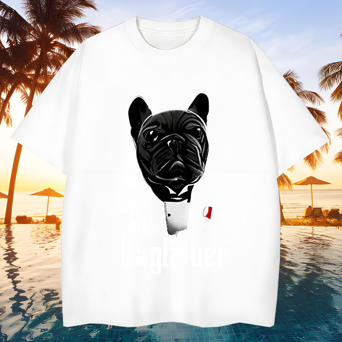 TOP Quality T-Shirts for Men dog Pure Cotton Spring Summer Custom Cartoon 230g 100% Cotton Tshirts DIY Tops