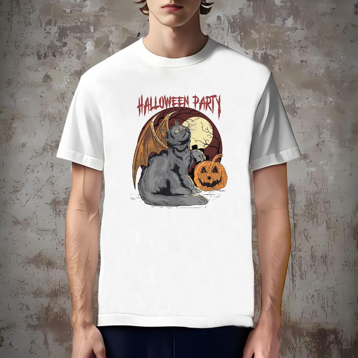 TOP Quality T Shirts Men Halloween Breathable Crew Neck Street wear Hip Hop Anime 230g Pure Cotton Couples T Shirts Casual New Top Tees
