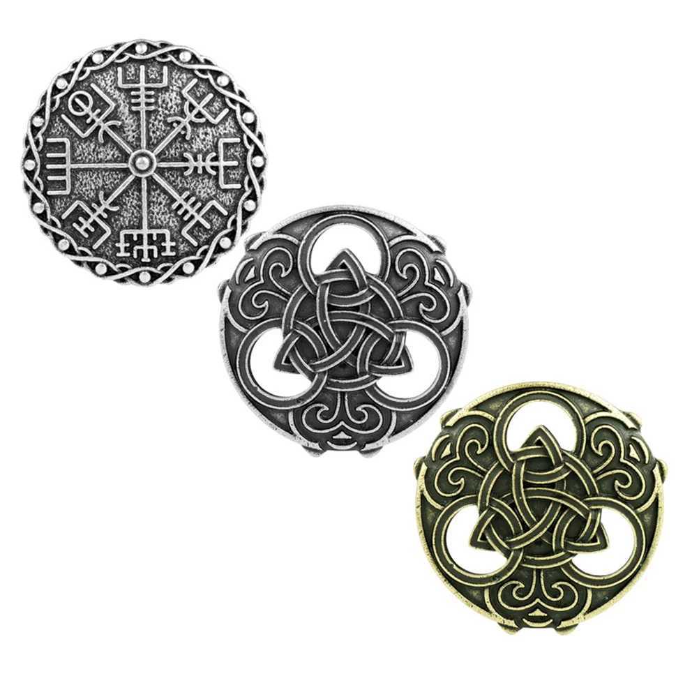 3 Viking brooches creative brooches retro clothing brooches round guest appearance W240815