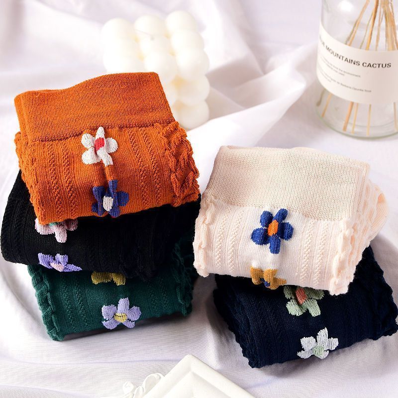 Children's Versatile Cotton Mid-Calf Socks - Korean Inspired, Minimalistic, Perfect for Fall & Winter Wear