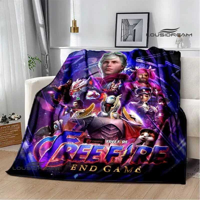 3D Games Free Fire printed blankets childrens warm blanket soft and comfortable blanket home travel blanket birthday gift Y240815