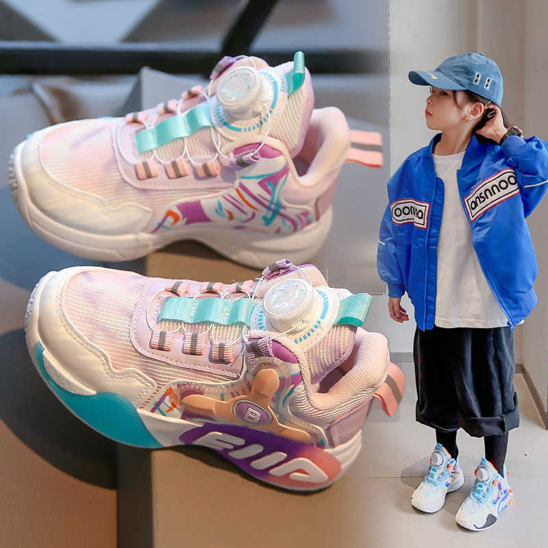 Sneakers Childrens trendy brand sports shoes Spring and Autumn new boys running shoes Girls fashionable dad shoes Student single shoe generation H2408