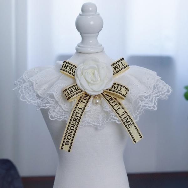 Pet Bib Saliva Towel Rose Pearl Bib Dog Cat Cute Lace Bow Neck Collar Than Bear Teddy Bow Tie Collar