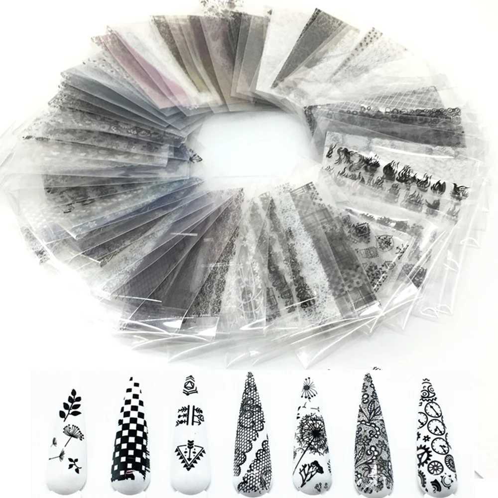 20/3050 Sheets Christmas Nail Foils for Nails Xmas Transfer Paper Snowflakes Laser Wraps Set DIY Floral Nail Art DecorationsXJ240814